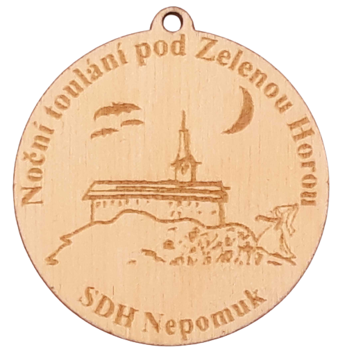 Medaile dřevěná DRM070 - průměr 70 mm